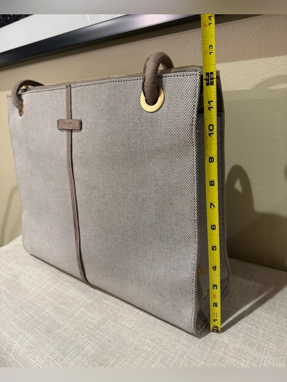 Hammitt Benjamin Professional Tote Bag | Canvas & Leather Studded Work Bag